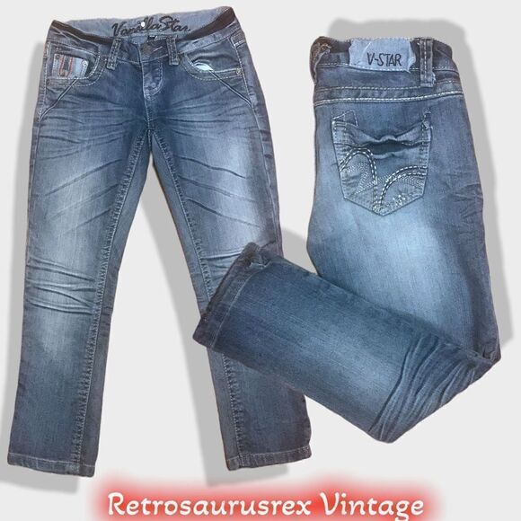 VANILLA Star Crop Stretch Low Rise Skinny Jeans, Size 1 - Picture 1 of 6